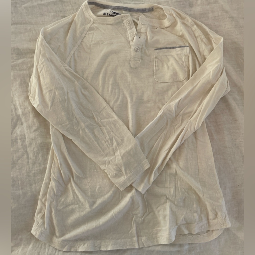 Alexander Julian Henley Long Sleeve Shirt Sz L